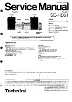 Technics - SEHD-51 - Service manual 